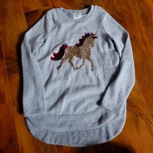 Girls tunic sz 10/12, sequin unicorn